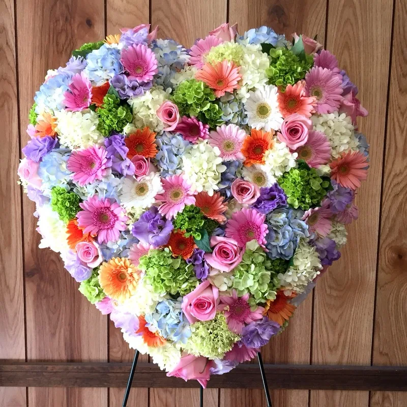 Heart-shaped flower arrangement
