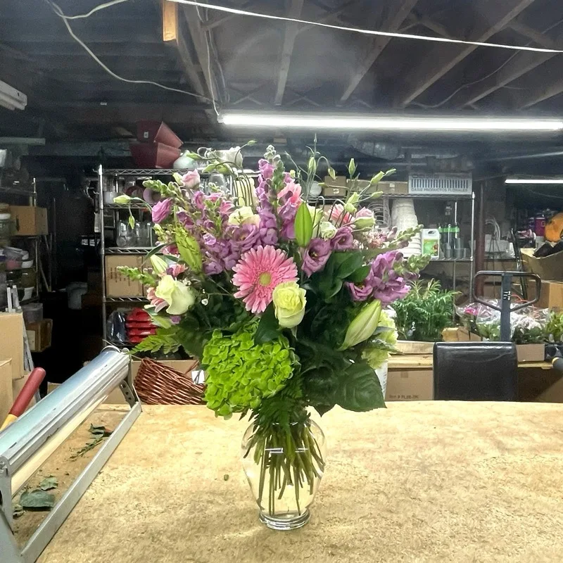 Mixed flowers in vase