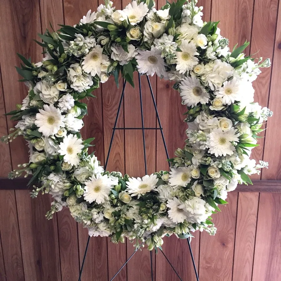 Beautiful white floral wreath